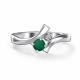 Серебряное кольцо АЛЬКОР 01-4698/БРАГ-00 с бриллиантом и агатом