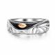 Серебряное кольцо АЛЬКОР с золотой накладкой и бриллиантом 01-4705/000Б-17