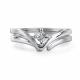 Серебряное кольцо АЛЬКОР 01-4711/000Б-00 с бриллиантом