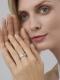 Серебряное кольцо АЛЬКОР 01-4726/00ТБ-00 с топазом и фианитом