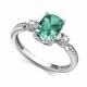 Серебряное кольцо АЛЬКОР с бриллианитом и фианитом 01-4762/0БТ4-00