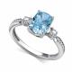 Серебряное кольцо АЛЬКОР с бриллианитом и фианитом 01-4762/0БТ9-00
