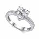 Серебряное кольцо АЛЬКОР 01-4767/00БТ-00 с фианитом