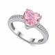 Серебряное кольцо АЛЬКОР 01-4767/0БТ5-00 с фианитом
