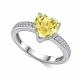 Серебряное кольцо АЛЬКОР 01-4767/0БТ6-00 с фианитом