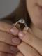 Серебряное кольцо АЛЬКОР 01-4819/00ГХ-00 с горным хрусталём