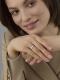 Серебряное кольцо Алькор с золотой накладкой и бриллиантом 01-4831/000Б-00