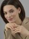 Серебряное кольцо АЛЬКОР с золотой накладкой и бриллиантом 01-4832/000Б-00