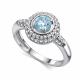 Серебряное кольцо АЛЬКОР 01-4847/00ТБ-00 с топазом и фианитом