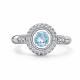 Серебряное кольцо АЛЬКОР 01-4847/00ТБ-00 с топазом и фианитом