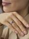 Серебряное кольцо АЛЬКОР 01-4850/00АМ-00 с фианитом и аметистом