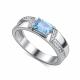 Серебряное кольцо АЛЬКОР 01-4850/00ТБ-00 с топазом и фианитом