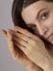 Серебряное кольцо АЛЬКОР 01-4851/00ГХ-00 с фианитом и горным хрусталём