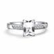 Серебряное кольцо АЛЬКОР 01-4851/00ГХ-00 с фианитом и горным хрусталём