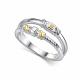Серебряное кольцо АЛЬКОР 01-4866/0ЛЗБ-18 с бриллиантом