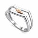 Серебряное кольцо АЛЬКОР 01-4867/000Б-00 с бриллиантом
