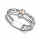 Серебряное кольцо АЛЬКОР 01-4869/000Б-00 с бриллиантом
