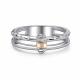 Серебряное кольцо Алькор с золотой накладкой и бриллиантом 01-4869/000Б-00