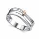 Серебряное кольцо АЛЬКОР 01-4870/000Б-00 с бриллиантом