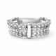 Серебряное кольцо АЛЬКОР 01-4907/00КЦ-00 с фианитом