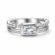 Серебряное кольцо АЛЬКОР 01-4913/00КЦ-00 с фианитом
