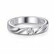 Серебряное кольцо АЛЬКОР 01-4938/000Б-00 с бриллиантом
