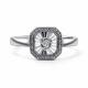 Серебряное кольцо АЛЬКОР 01-4939/000Б-00 с бриллиантом