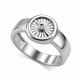 Серебряное кольцо АЛЬКОР 01-4940/000Б-00 с бриллиантом