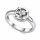Серебряное кольцо АЛЬКОР 01-4941/000Б-00 с бриллиантом