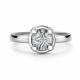 Серебряное кольцо АЛЬКОР 01-4941/000Б-00 с бриллиантом