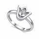 Серебряное кольцо АЛЬКОР 01-4953/00КЦ-00 с фианитом