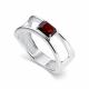 Серебряное кольцо АЛЬКОР 01-5013/00ГР-00 с гранатом