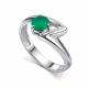 Серебряное кольцо АЛЬКОР 01-5014/00АГ-00 с агатом