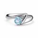 Серебряное кольцо АЛЬКОР 01-5014/00ТБ-00 с топазом