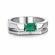 Серебряное кольцо АЛЬКОР 01-5027/БРАГ-00 с бриллиантом и агатом