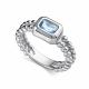 Серебряное кольцо АЛЬКОР 01-5028/00ТБ-00 с топазом