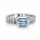 Серебряное кольцо АЛЬКОР 01-5028/00ТБ-00 с топазом