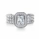 Серебряное кольцо АЛЬКОР 01-5029/00ГХ-00 с фианитом и горным хрусталём