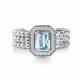 Серебряное кольцо АЛЬКОР 01-5029/00ТБ-00 с топазом и фианитом