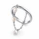 Серебряное кольцо АЛЬКОР 01-5035/0ЖСВ-00 с жемчугом