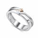 Серебряное кольцо АЛЬКОР 01-5041/000Б-00 с бриллиантом
