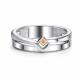 Серебряное кольцо АЛЬКОР с золотой накладкой и бриллиантом 01-5041/000Б-00