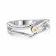 Серебряное кольцо АЛЬКОР с золотой накладкой и бриллиантом 01-5044/000Б-00