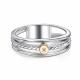Серебряное кольцо АЛЬКОР с золотой накладкой и бриллиантом 01-5045/000Б-00