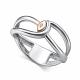 Серебряное кольцо АЛЬКОР 01-5047/000Б-00 с бриллиантом