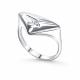 Серебряное кольцо АЛЬКОР 01-5049/000Б-00 с бриллиантом