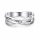 Серебряное кольцо АЛЬКОР 01-5050/000Б-00 с бриллиантом
