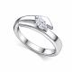 Серебряное кольцо АЛЬКОР 01-5096/00КЦ-00 с фианитом