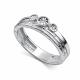 Серебряное кольцо АЛЬКОР 01-5107/000Б-00 с бриллиантом