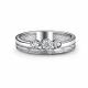 Серебряное кольцо АЛЬКОР 01-5107/000Б-00 с бриллиантом